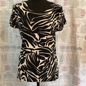 Adore Black/Cream Knit Top Large